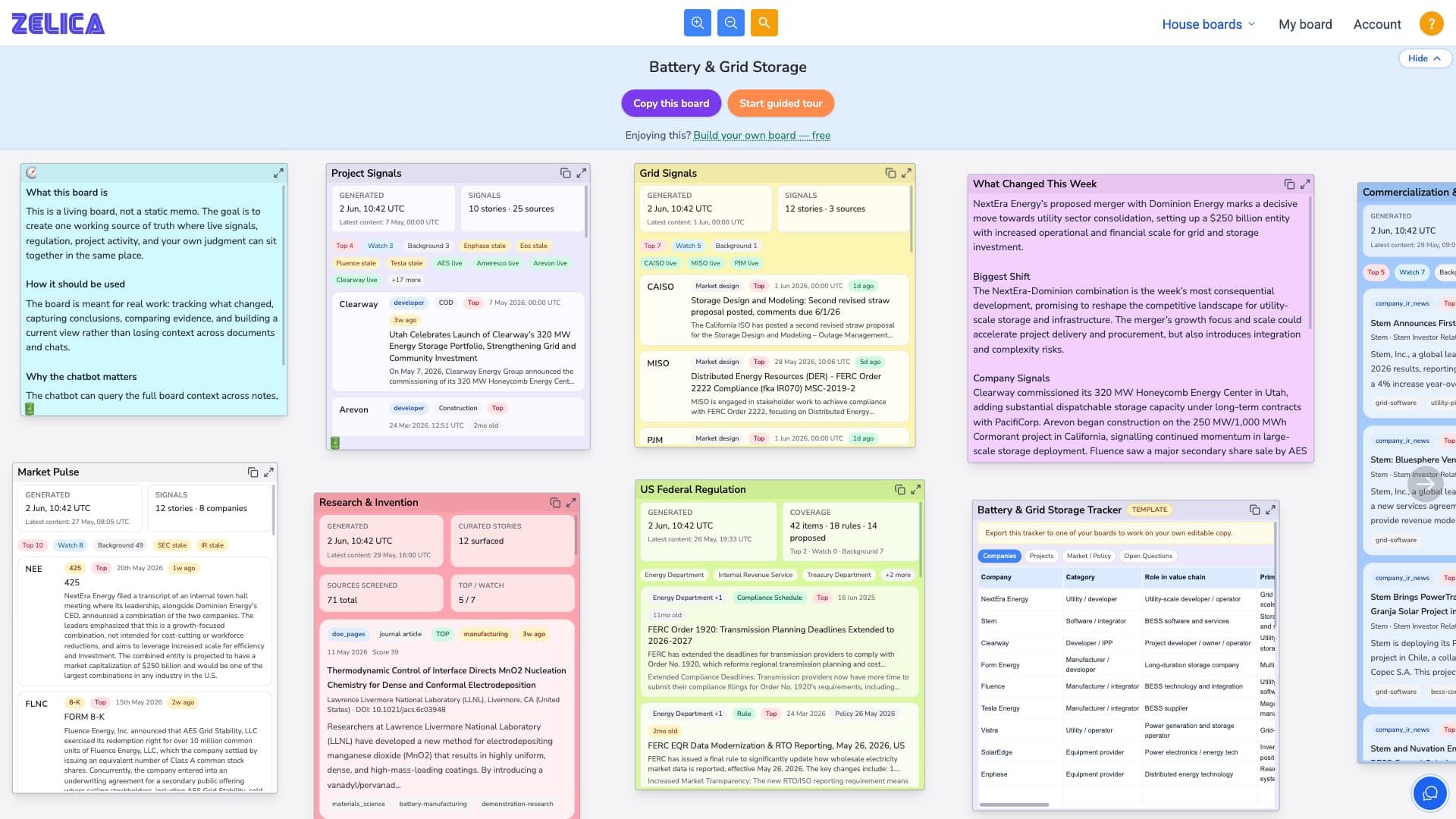 Preview of the Battery & Grid Storage board